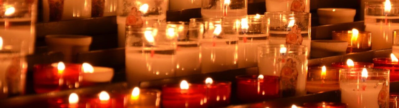 clear glass candle holder